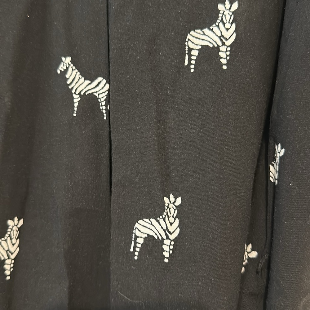 Loft Zebra Patterned Split Neck Mini Dress Size S… - image 4